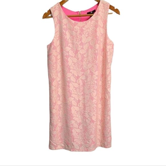 H&M Floral Pink Lace Mini Sleeveless Dress Size Small - Picture 1 of 6
